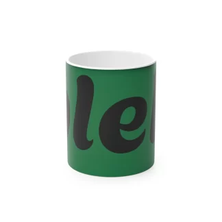 Colourful Magic Mug - Fun '.bleh.' for Coffee Lovers & Gift Idea DARK GREEN