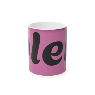 Colourful Magic Mug - Fun '.bleh.' for Coffee Lovers & Gift Idea LIGHT PINK