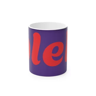 Colourful Magic Mug - Fun '.bleh.' for Coffee Lovers & Gift Idea PURPLE
