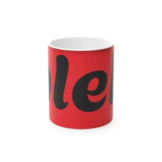 Colourful Magic Mug - Fun '.bleh.' for Coffee Lovers & Gift Idea RED