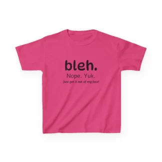 Kids 'bleh' Heavy Cotton Tee - Casual & Comfy Youth T-Shirt