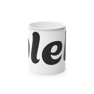 Colourful Magic Mug - Fun '.bleh.' for Coffee Lovers & Gift Idea WHITE