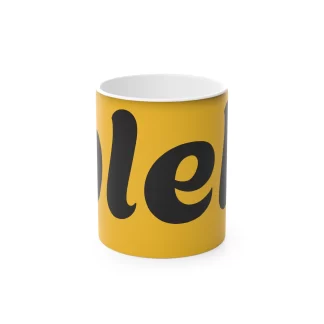 Colourful Magic Mug - Fun '.bleh.' for Coffee Lovers & Gift Idea YELLOW