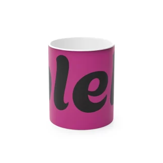 Colourful Magic Mug - Fun '.bleh.' for Coffee Lovers & Gift Idea PINK