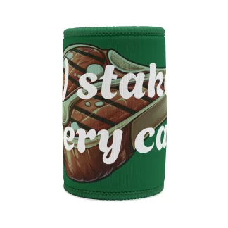 Funny Stubby Cooler – Perfect for Outdoor Parties & BBQs, Great Gift for Beer Lovers! - Dark Green