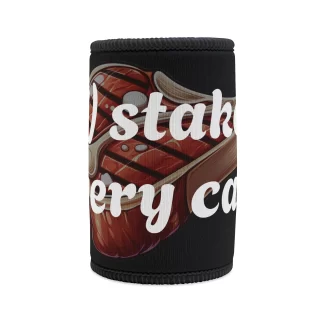 Funny Stubby Cooler – Perfect for Outdoor Parties & BBQs, Great Gift for Beer Lovers! - Black