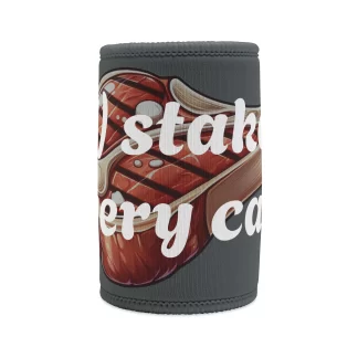 Funny Stubby Cooler – Perfect for Outdoor Parties & BBQs, Great Gift for Beer Lovers! - Dark Grey