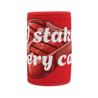 Funny Stubby Cooler – Perfect for Outdoor Parties & BBQs, Great Gift for Beer Lovers! - Red