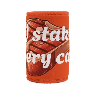 Funny Stubby Cooler – Perfect for Outdoor Parties & BBQs, Great Gift for Beer Lovers! - Orange