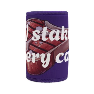 Funny Stubby Cooler – Perfect for Outdoor Parties & BBQs, Great Gift for Beer Lovers! - Purple