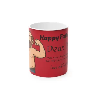 Magic Mug - Funny Fathers Day Joke Better Days DARK RED
