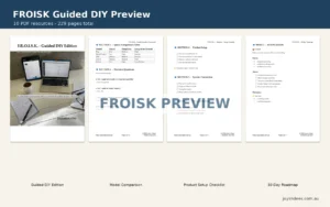 Preview pages from the FROISK Guided DIY 229-page PDF resource package