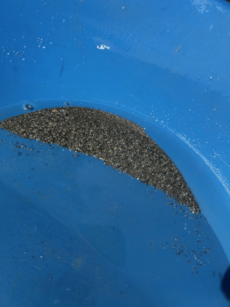 Site 1 - panning off final sands
