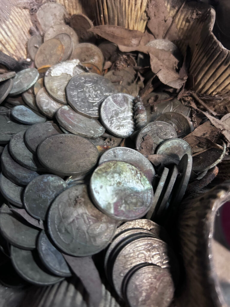 The dirtiest Australian coins prior to being sorted